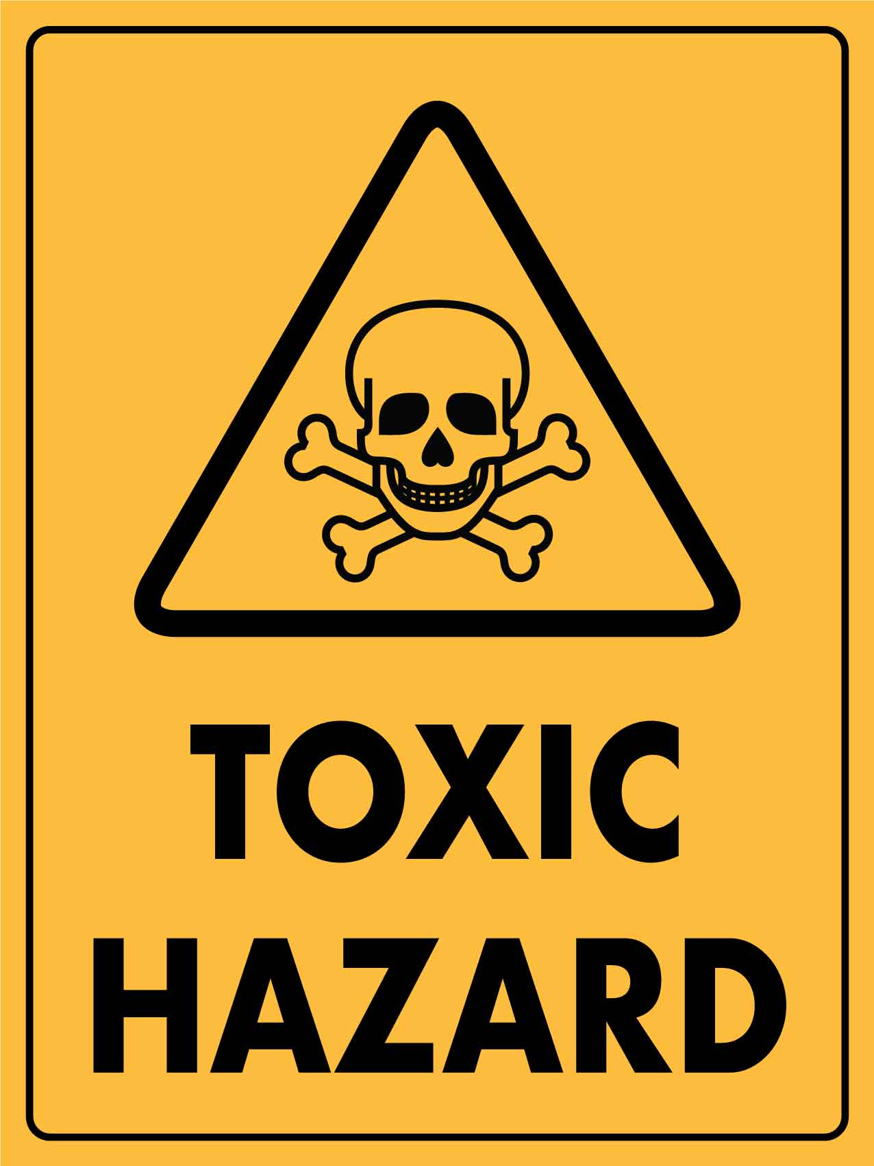Caution Toxic Hazard Sign