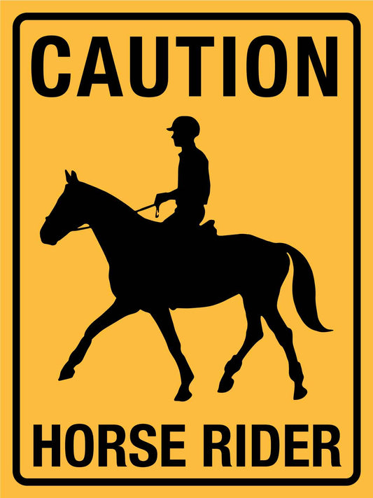 Caution Horse Rider Sign