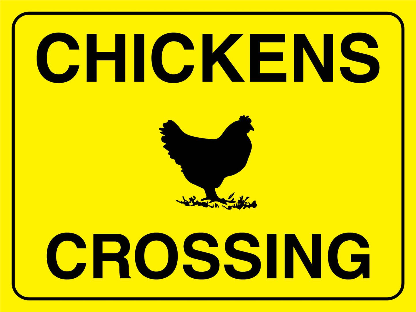 Chickens Crossing Sign