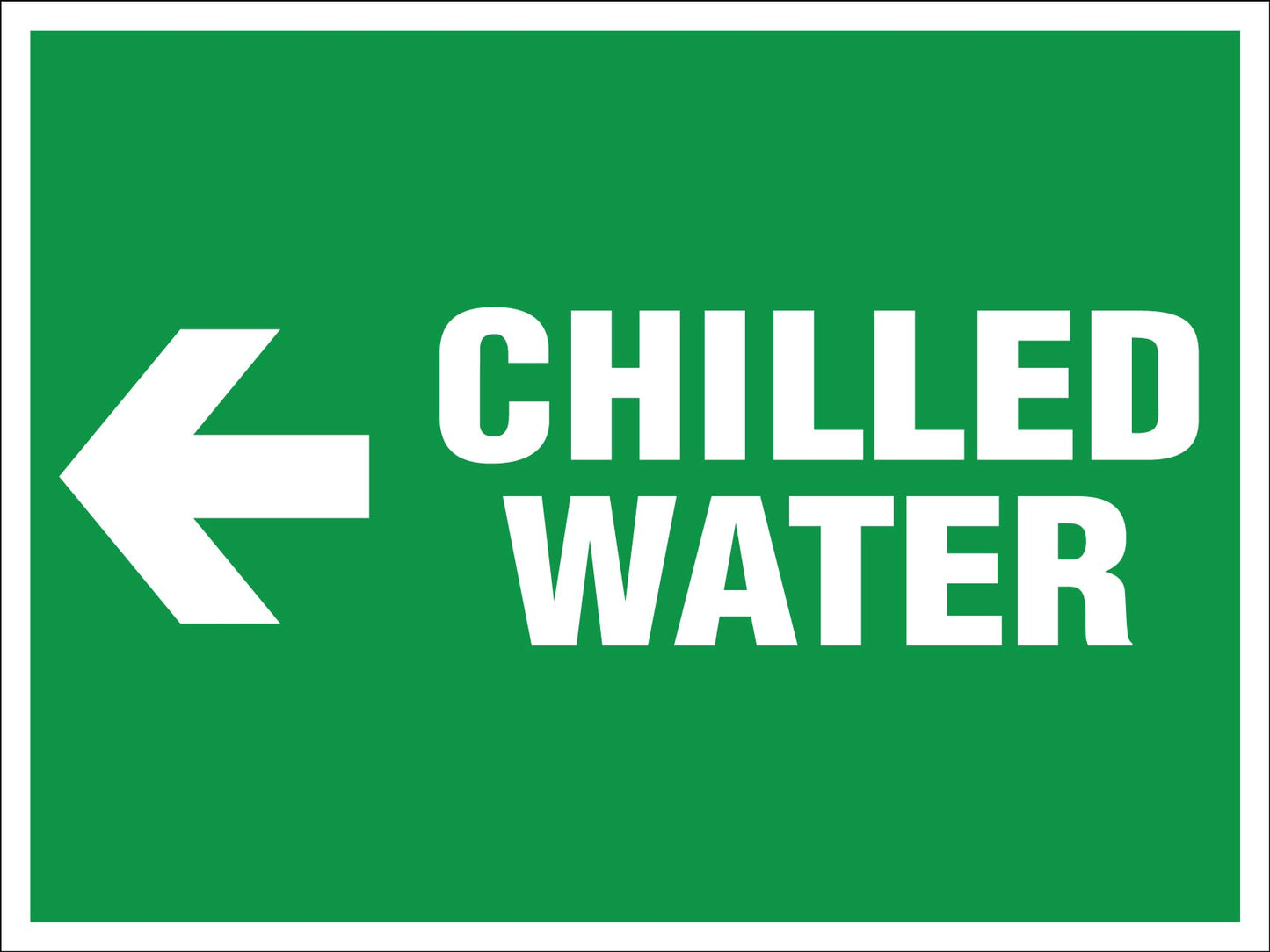 Chilled Water (Arrow Left) Sign