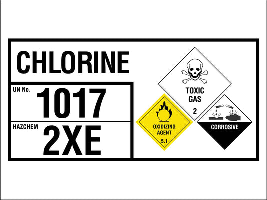 Chlorine 1017 2XE Sign