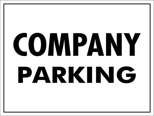 Company Parking Sign