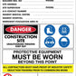 Construction Site Entry Building Emergency Details Sign