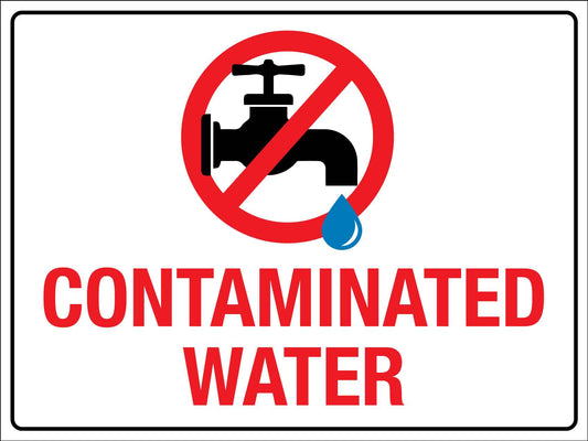 Contaminated Water Sign