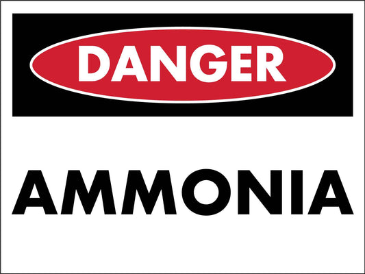 Danger Ammonia Sign