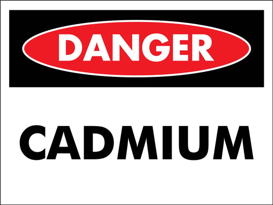 Danger Cadmium Sign