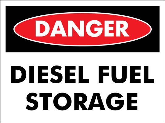 Danger Diesel Fuel Storage Sign