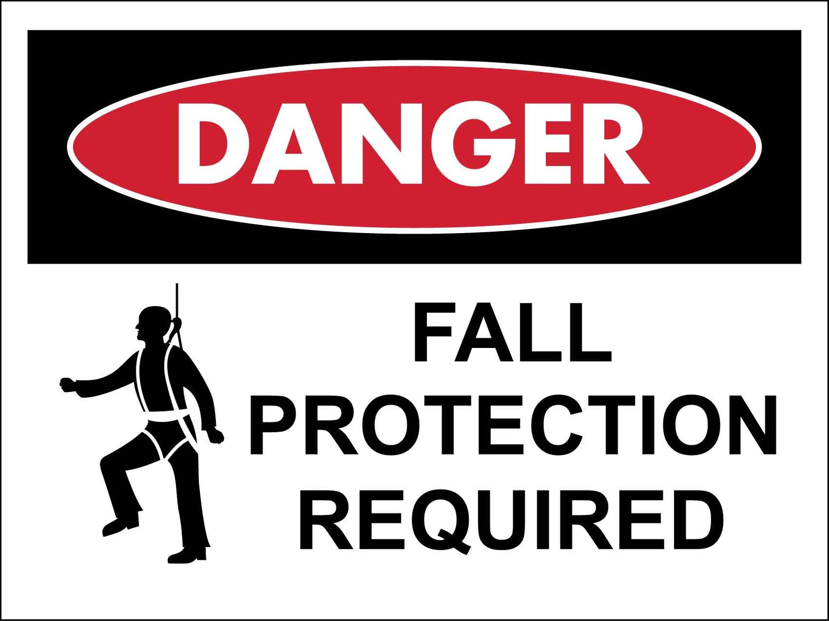 Danger Fall Protection Required Sign – New Signs