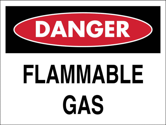 Danger Flammable Gas Sign