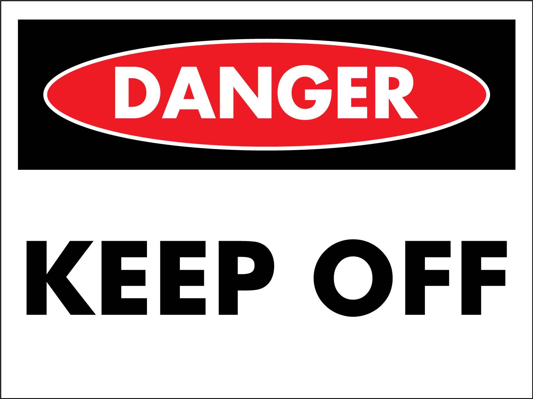 Danger Keep Off Sign – New Signs