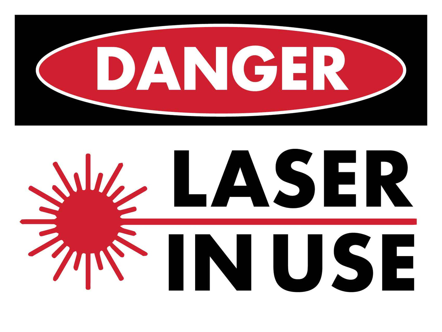 Danger Laser In Use Sign