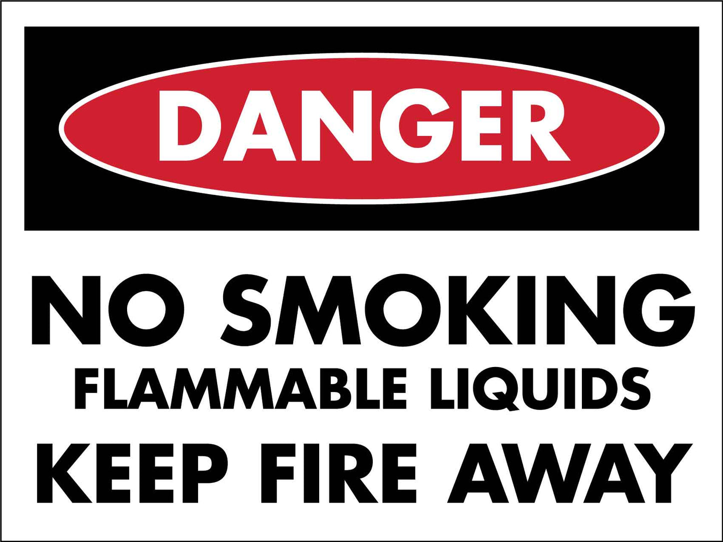 Danger No Smoking Flammable Liquids Sign