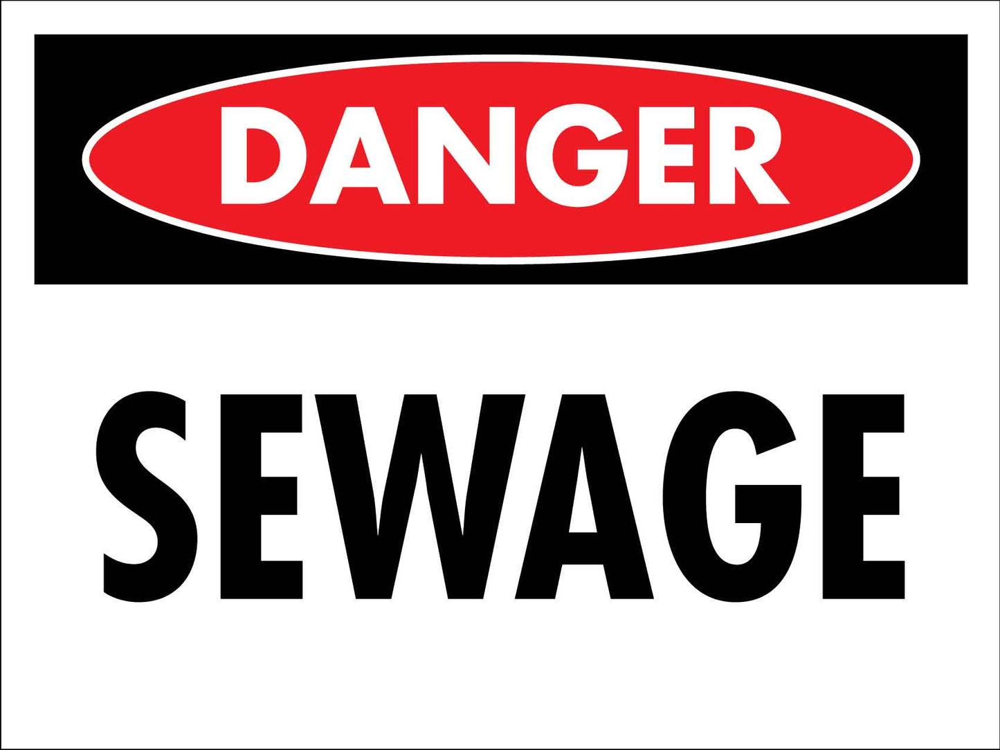 Danger Sewage Sign