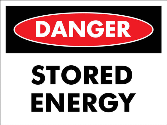 Danger Stored Energy Sign