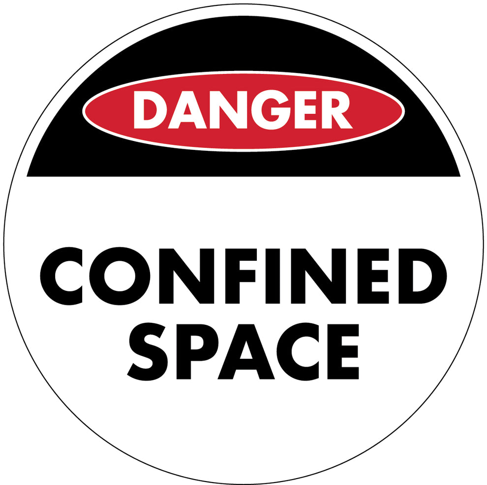 Danger Confined Space Decal New Signs