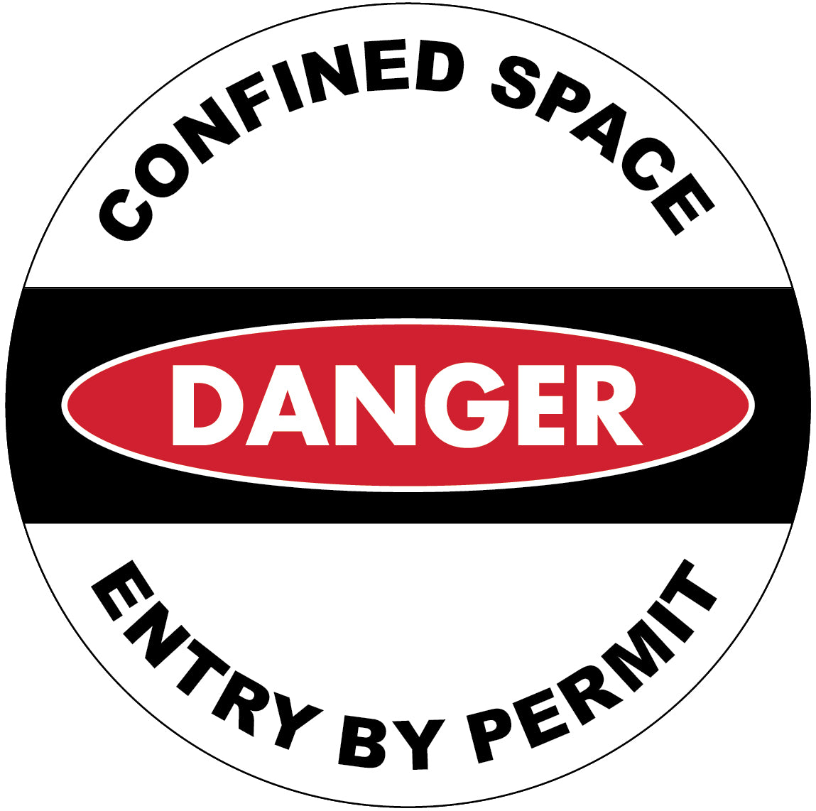 Danger Confined Space Entry by Permit Decal