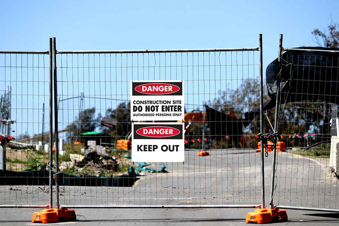 Danger Construction Site Do Not Enter Authorised Persons Only Sign