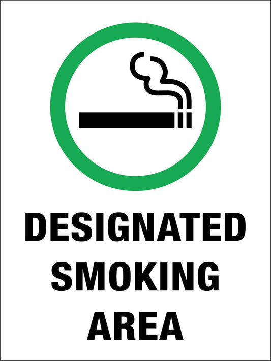 Designated Smoking Area Icon Sign