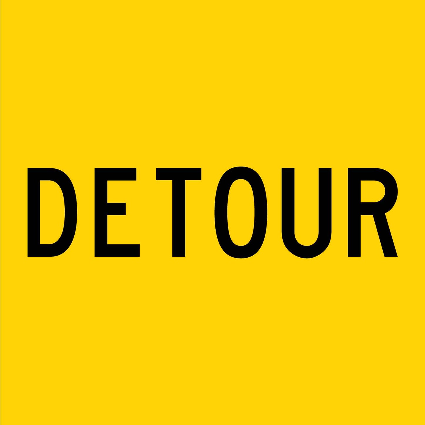 Detour Multi Message Reflective Traffic Sign