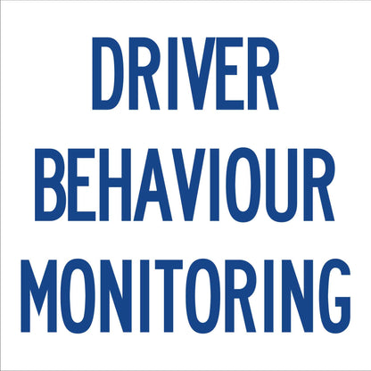 Driver Behaviour Monitoring Multi Message Traffic Sign