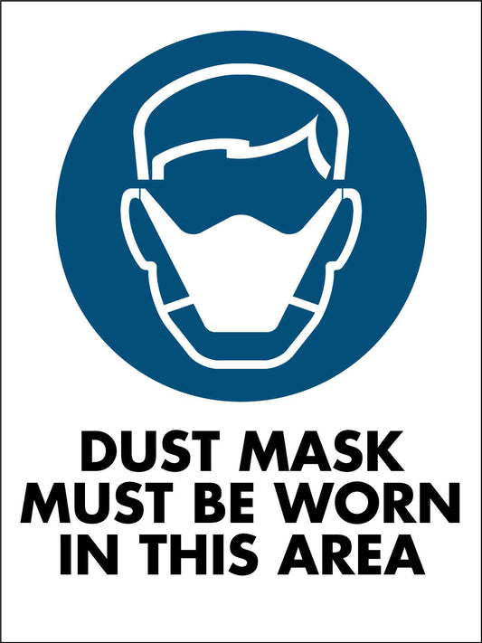 Dust Mask Must Be Worn In This Area Sign