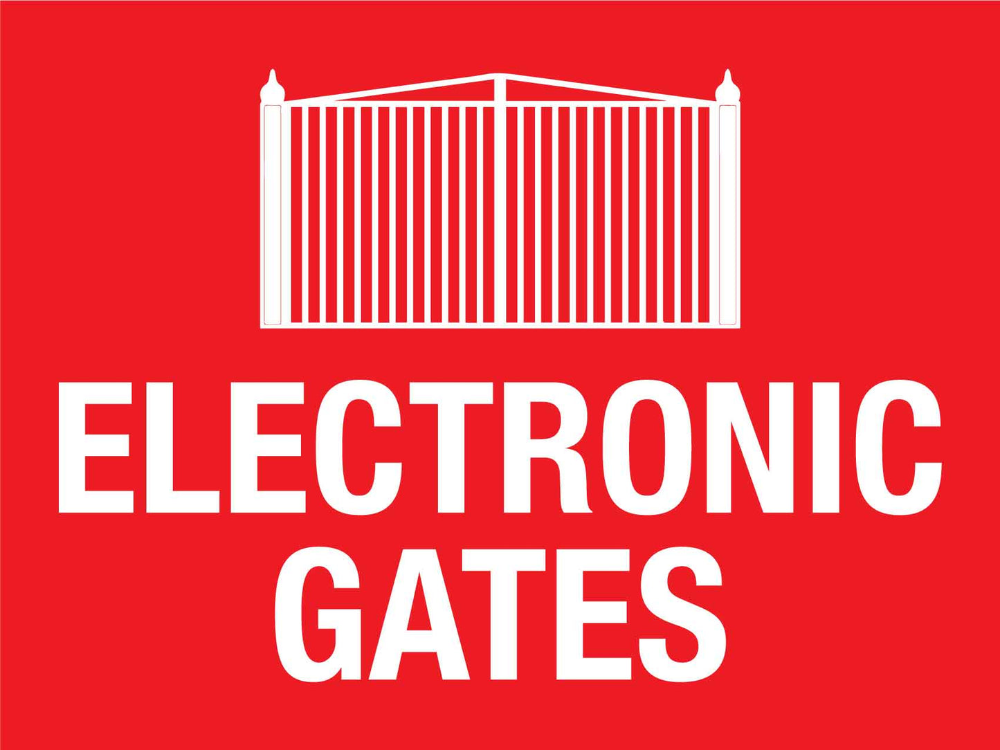 Electronic Gates Sign