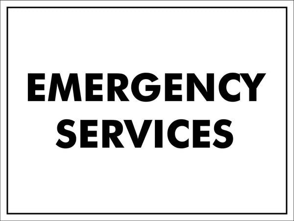 Emergency Services Sign – New Signs