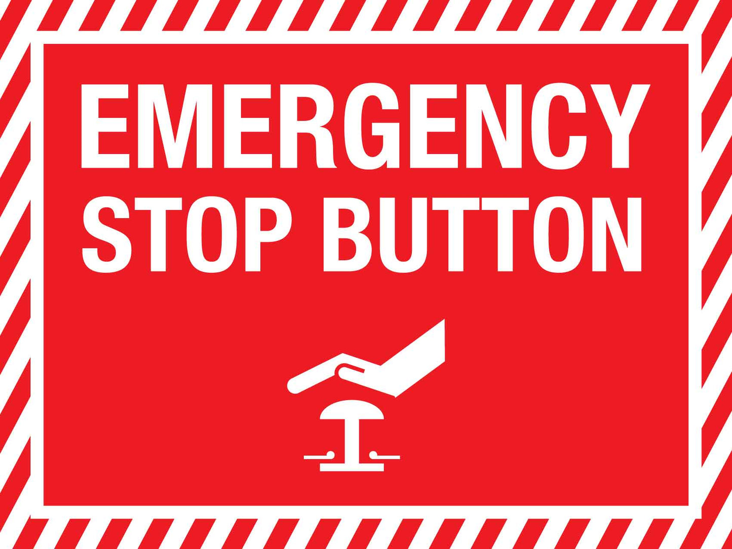 Emergency Stop Button Symbol Sign