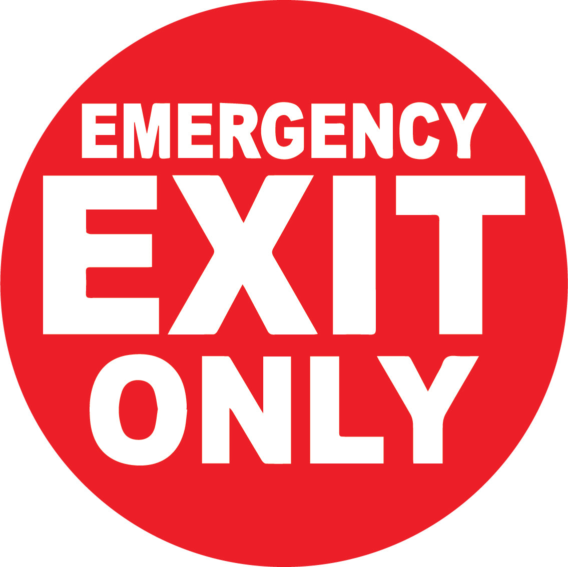 Emergency Exit Only Decal