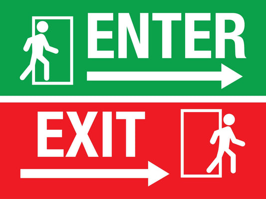 Enter Exit Sign