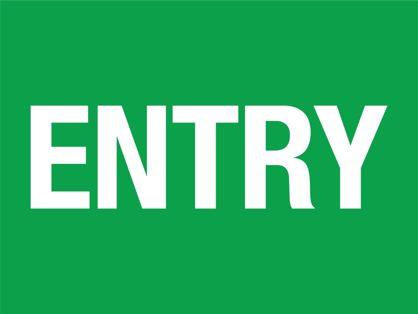 Entry Green Sign