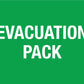Evacuation Pack Sign