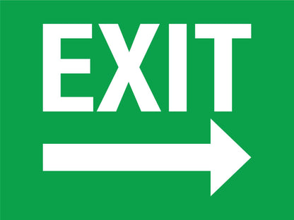 Exit Right Arrow Sign