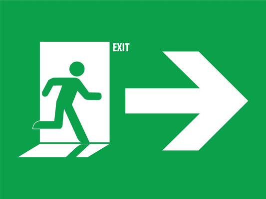 Exit Sign Arrow Right Sign