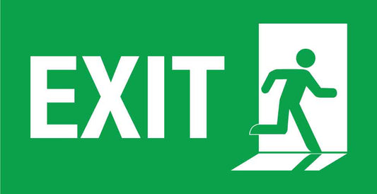 Exit With Icon Small Sign