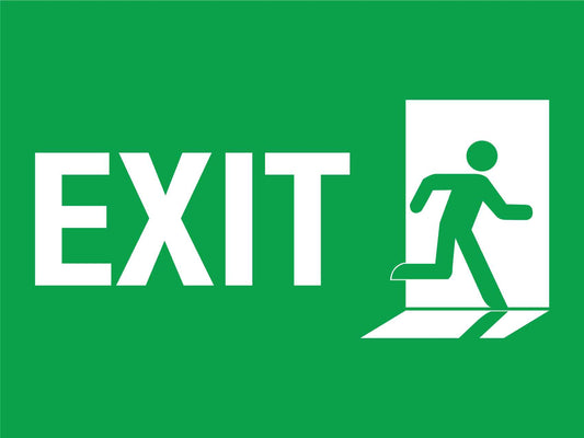 Exit With Icon Sign