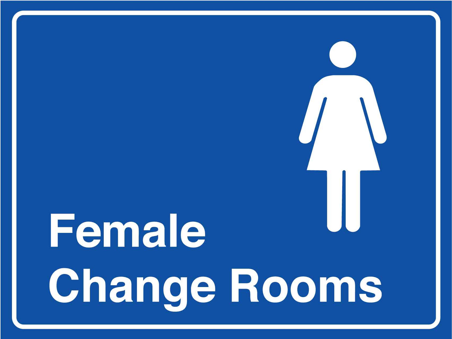 Female Change Room Blue Sign