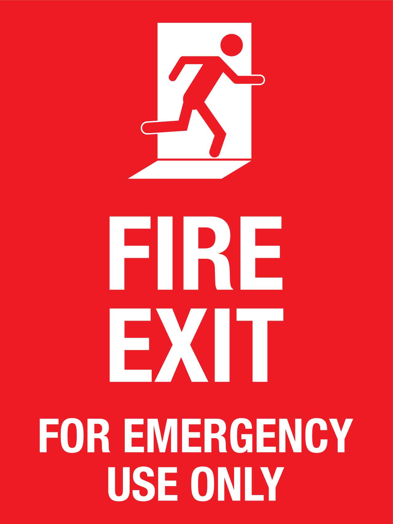 Fire Exit For Emergency Use Only Sign