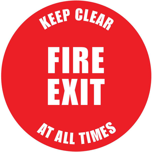 Fire Exit Keep Clear Decal