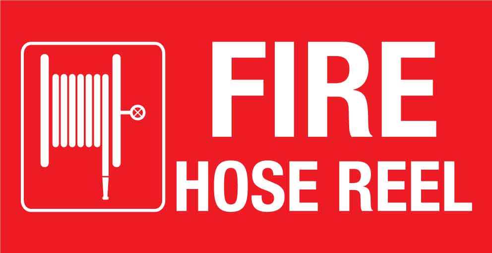 Fire Hose Reel with Icon Small Sign