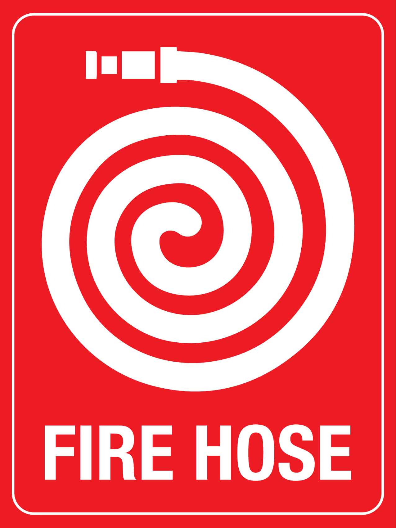 Fire Hose Symbol Sign