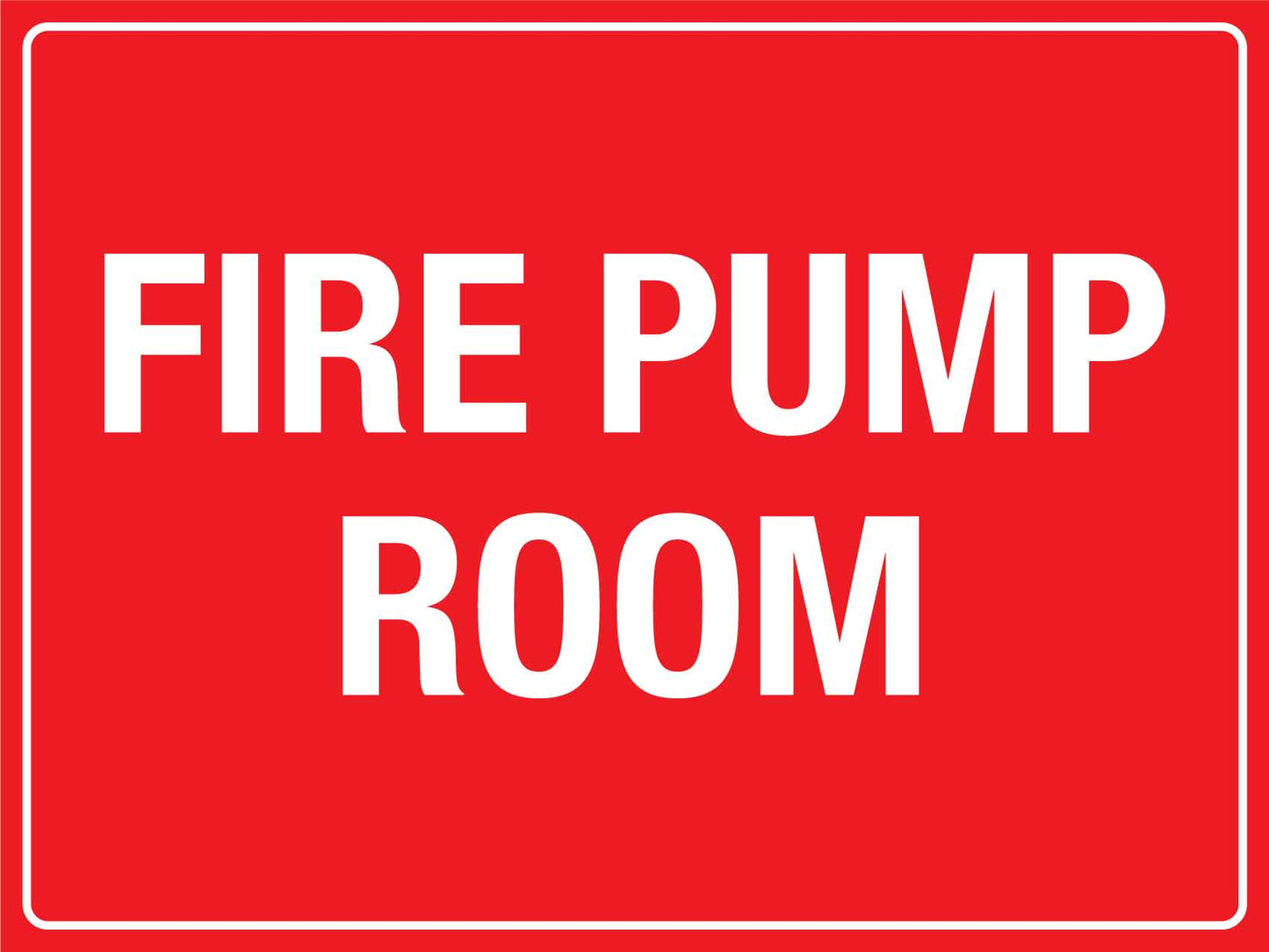 Fire Pump Room Sign