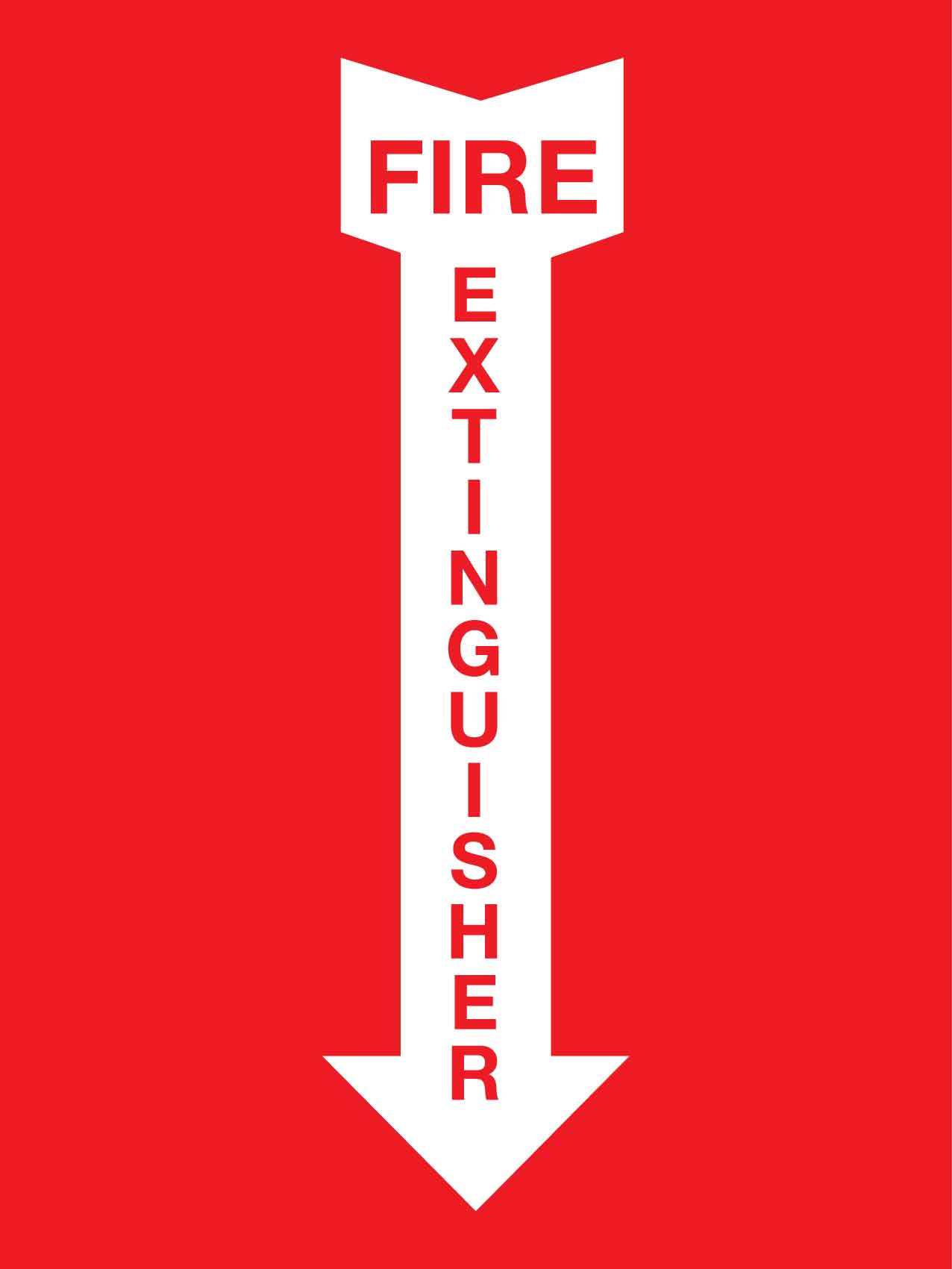 Fire Extinguisher Arrow Sign