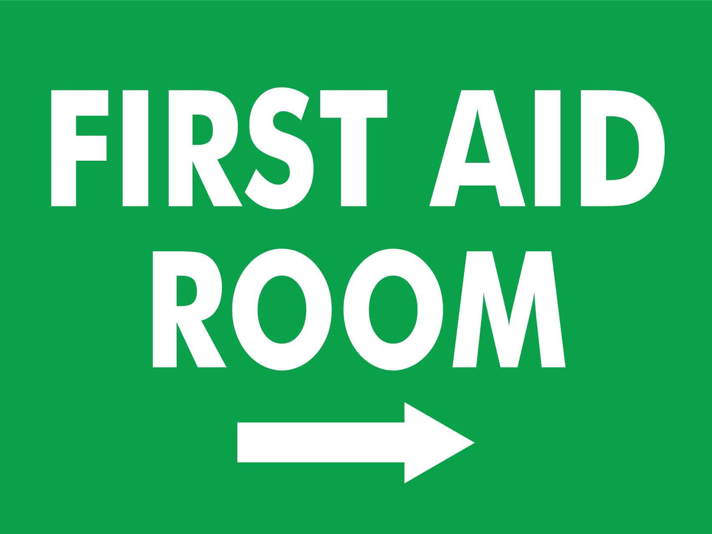 First Aid  Room (Arrow Right) Sign