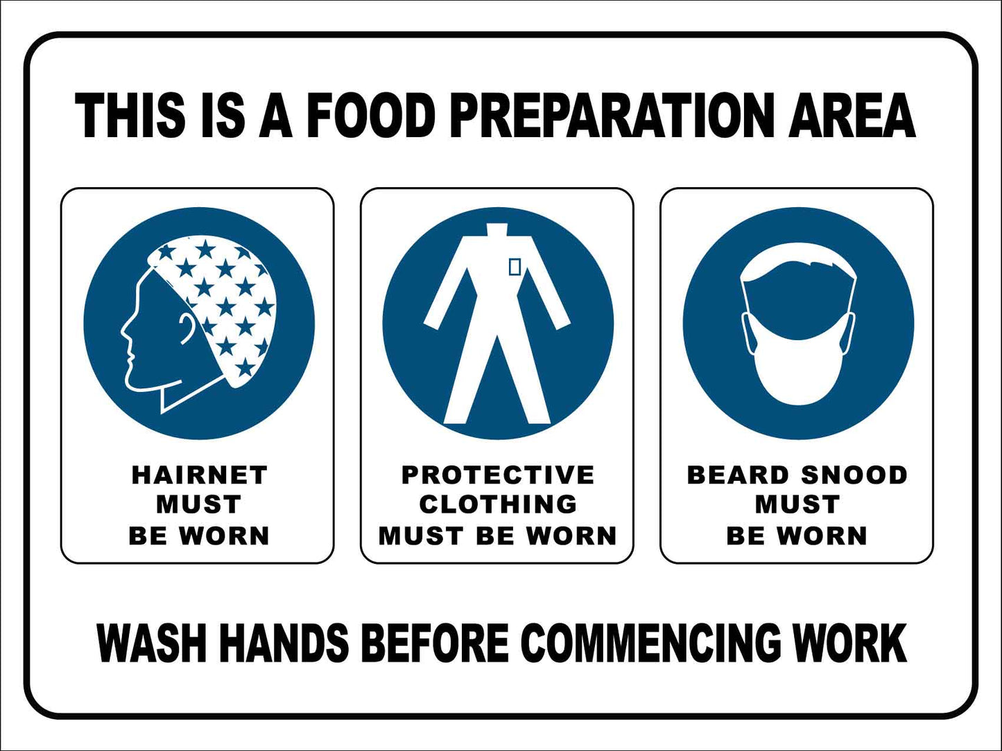 Food Preparation PPE Sign