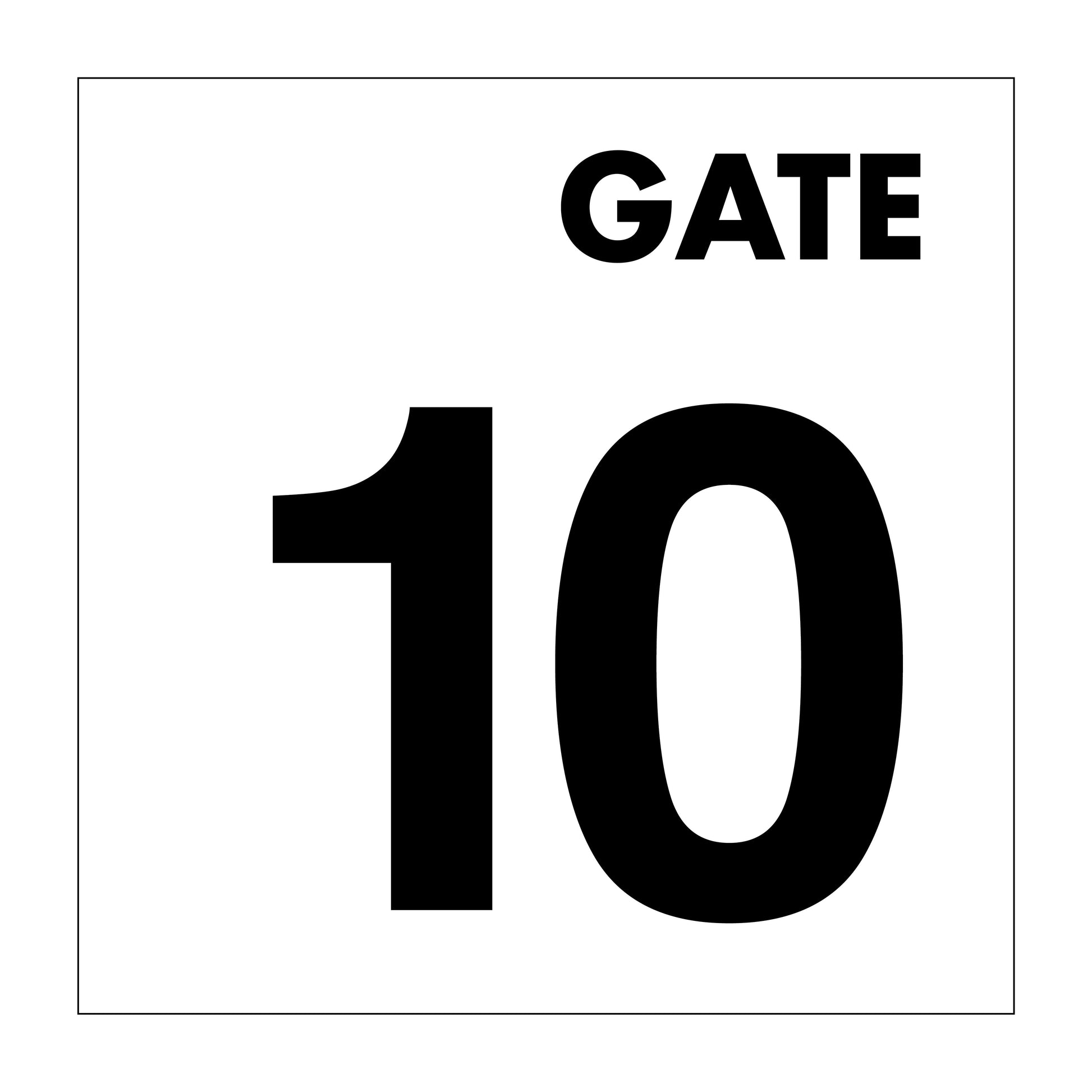 Gate No 10 Sign – New Signs