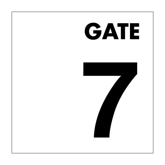 Gate No 7 Sign