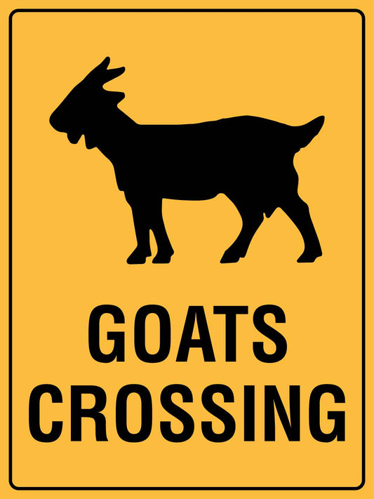 Goats Crossing Sign