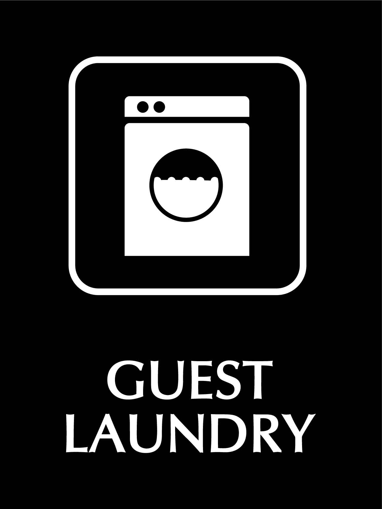 Guest Laundry Sign