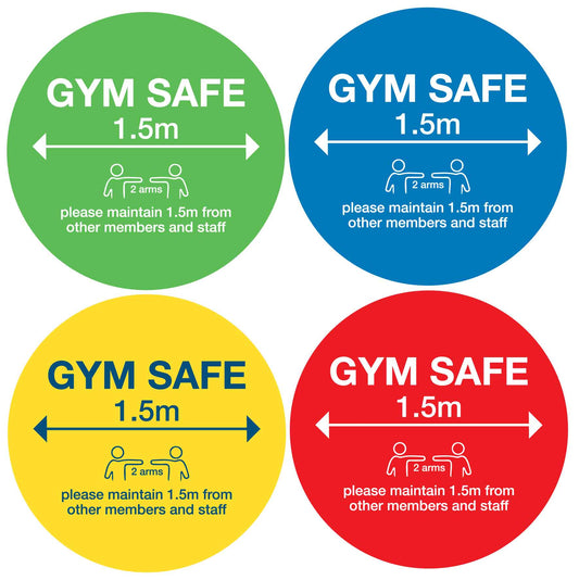 Gym Safe Social Distance Floor Sticker - Anti Slip